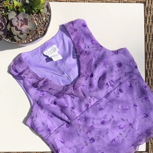 ✨Y2K Purple floral tank top 💜M/L
